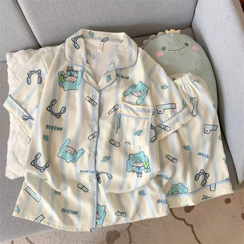 Summer Edition Clothing - Hatsune Miku Women Pajama Set Anime