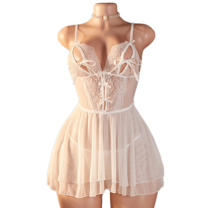 Summer Clothing Collection - Transparent Sexy Woman Lingerie Deep V