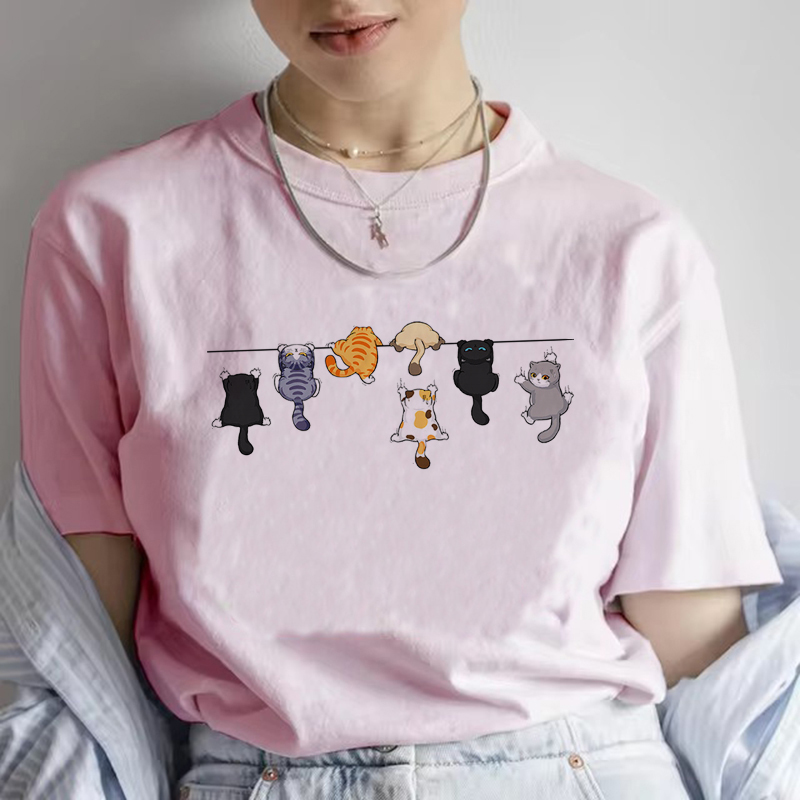 Funny Women Summer Cat Print T - Summer Loving Clothing 리뷰 및 가격