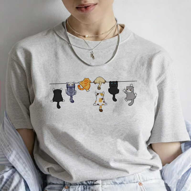 Funny Women Summer Cat Print T - Summer Loving Clothing 리뷰 및 가격