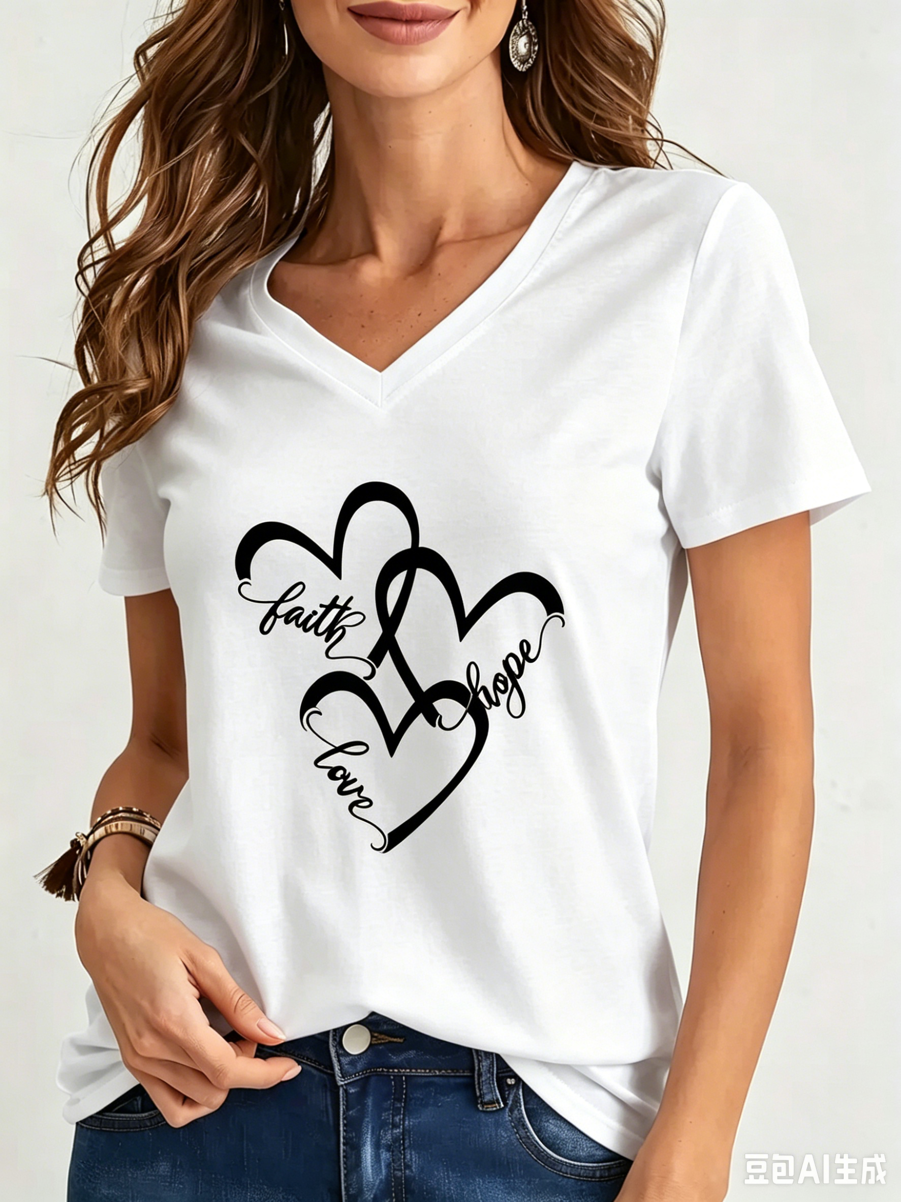 Funny Love 3D Print Women's T- - Summer Loving Clothing 리뷰 및 가격