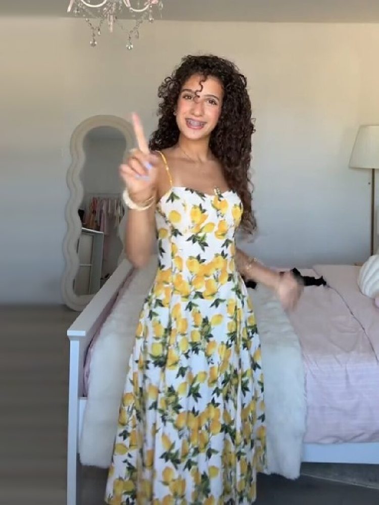 Summer Lemon Floral Midi Dress - Sundress Midi Floral 리뷰 및 가격