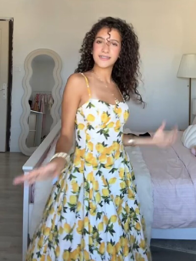 Summer Lemon Floral Midi Dress - Sundress Midi Floral 리뷰 및 가격