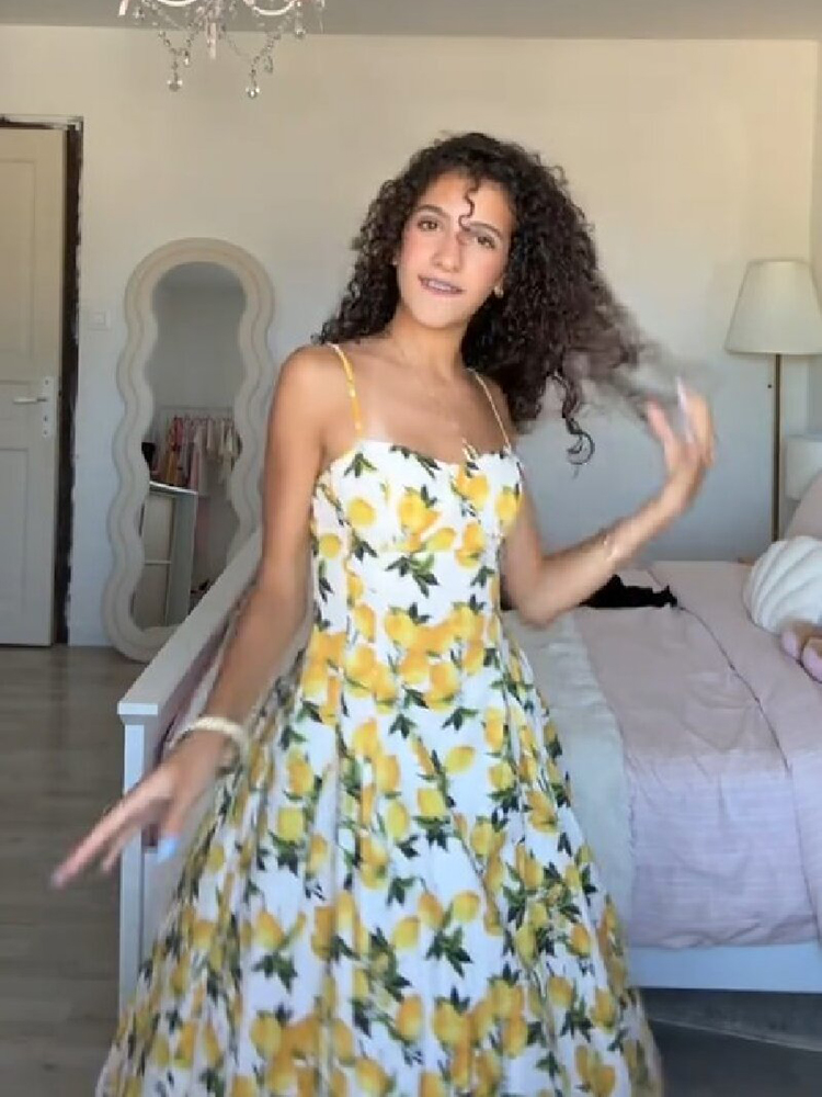 Summer Lemon Floral Midi Dress - Sundress Midi Floral 리뷰 및 가격
