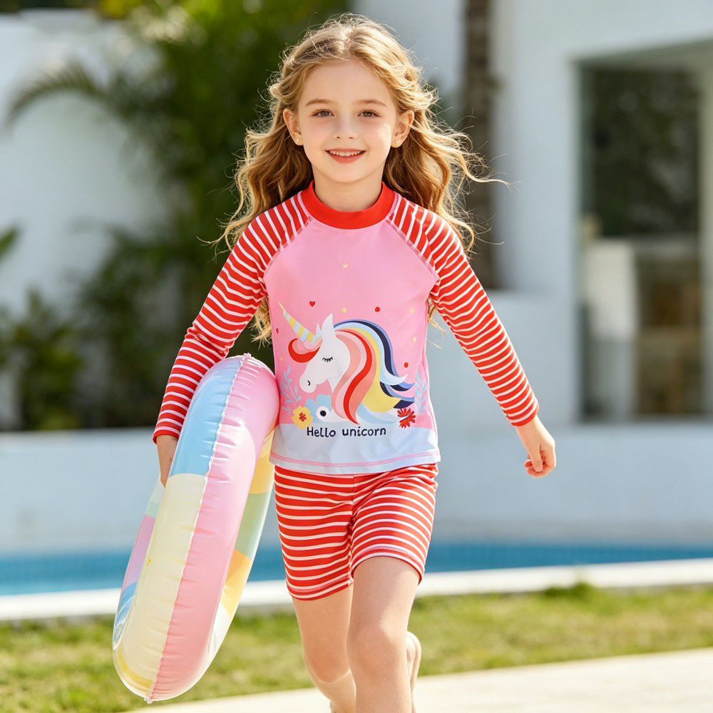 2Pcs Kids Long Sleeve Swimwear - Rash Guard Long Sleeve 리뷰 및 가격