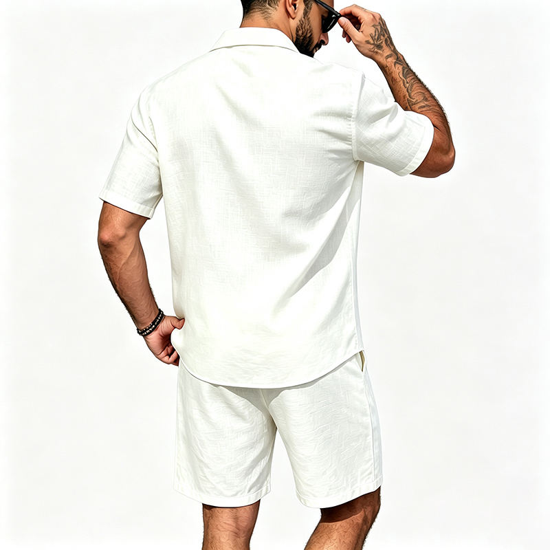 Men Linen Two Piece Outfit Sho - Summer Clothing Types 리뷰 및 가격