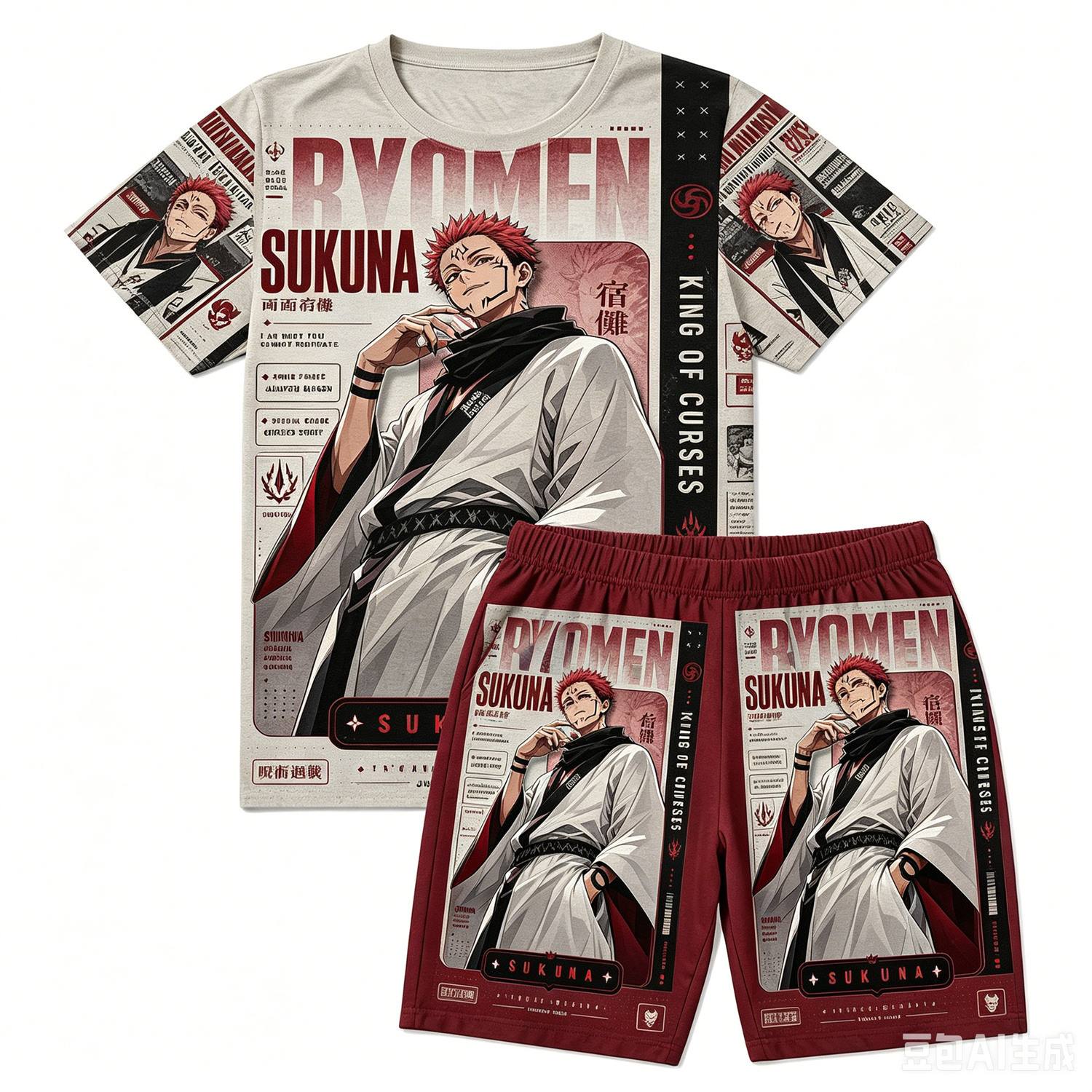 Anime Jujutsu Kaisen Squad Gra - Summer Edition Clothing 리뷰 및 가격