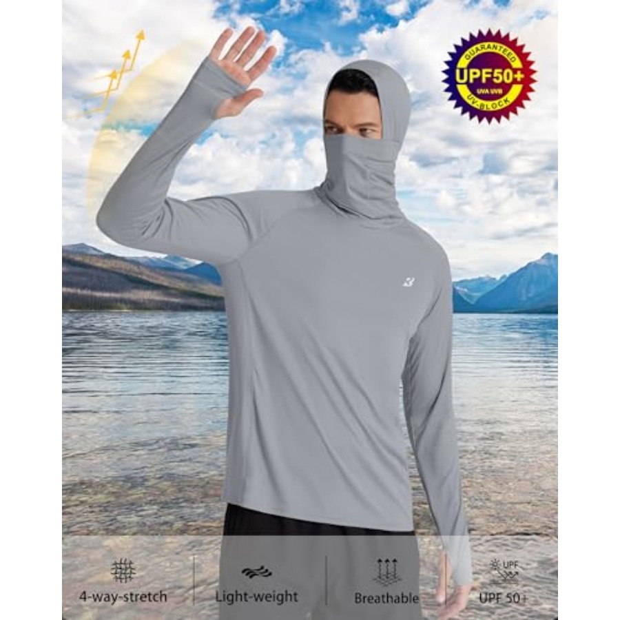 Roadbox UPF 50+ Men's Hooded F - Rash Guard Long Sleeve 리뷰 및 가격