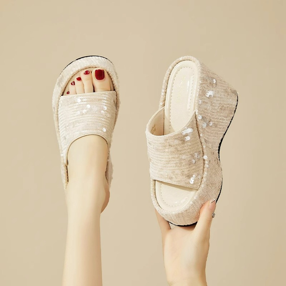 Wedge Heel Slippers Women's Su - Summer Clothing Fabric 리뷰 및 가격