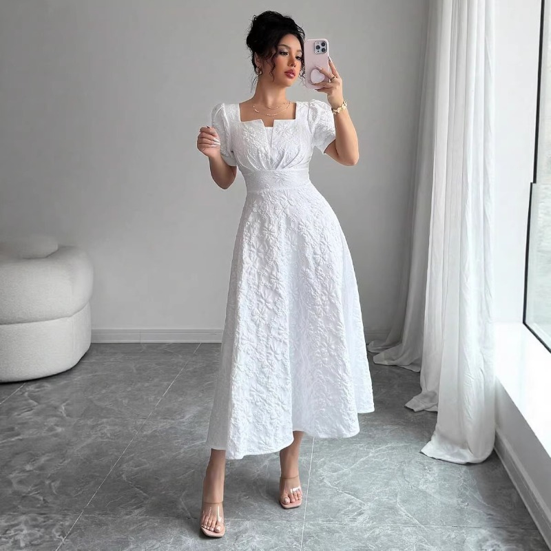 Women White Embossed Floral Mi - Sundress Midi Floral 리뷰 및 가격
