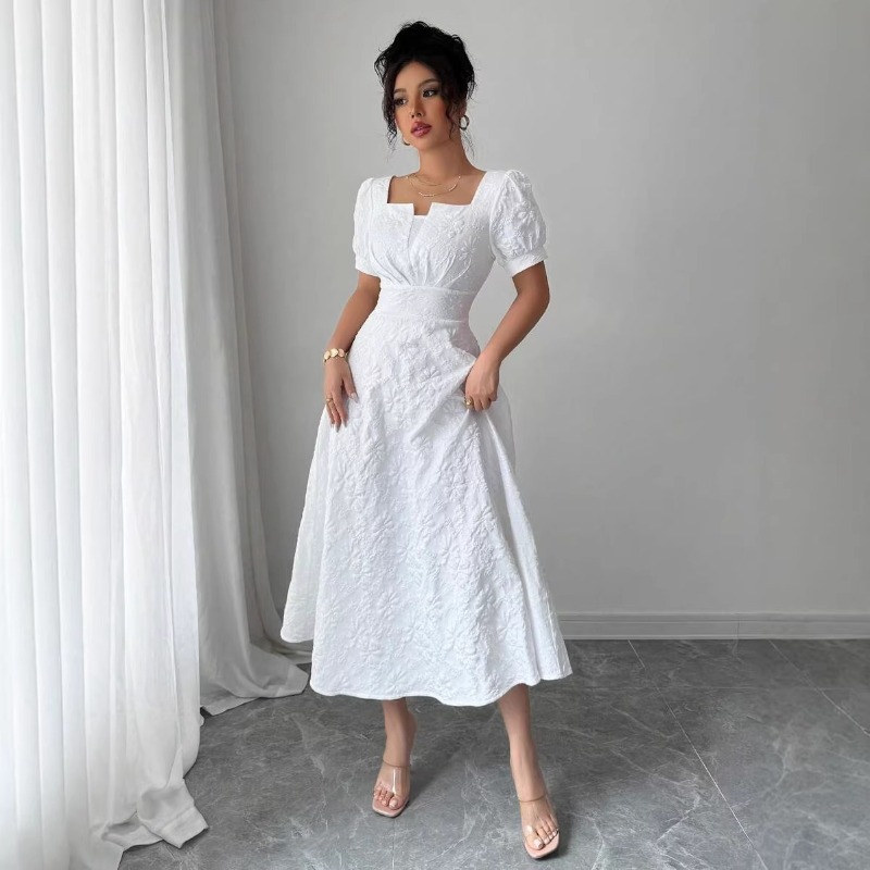Women White Embossed Floral Mi - Sundress Midi Floral 리뷰 및 가격