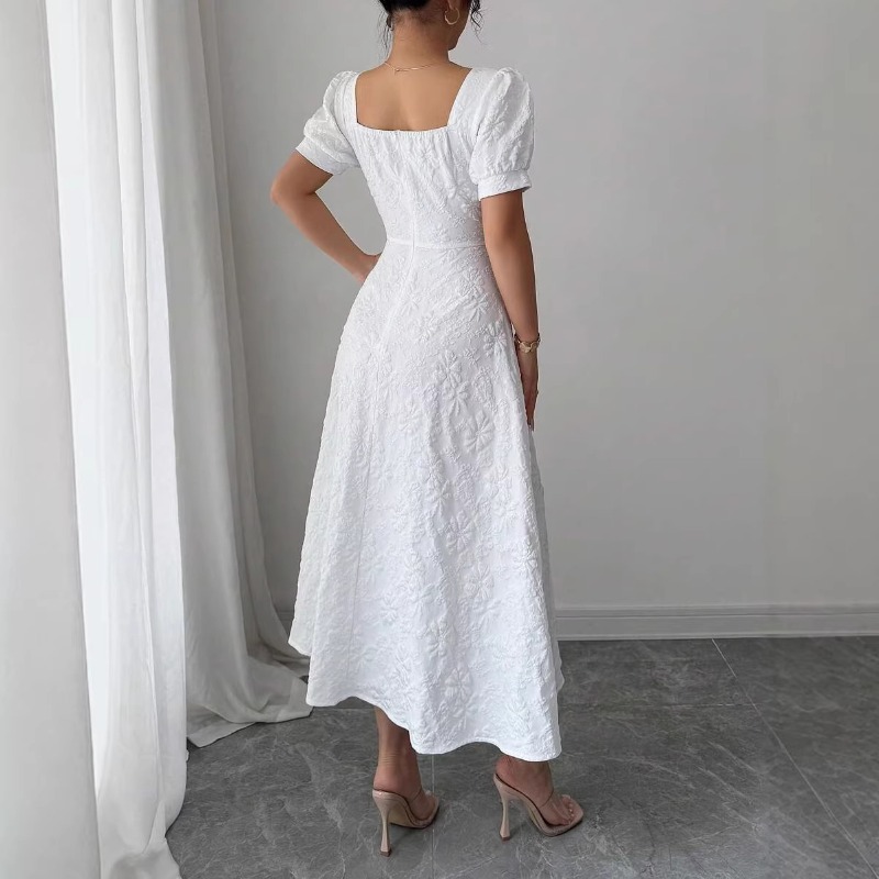 Women White Embossed Floral Mi - Sundress Midi Floral 리뷰 및 가격