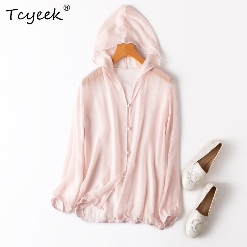 Tcyeek 100% Real Mulberry Silk - Summer Clothing Tops 리뷰 및 가격