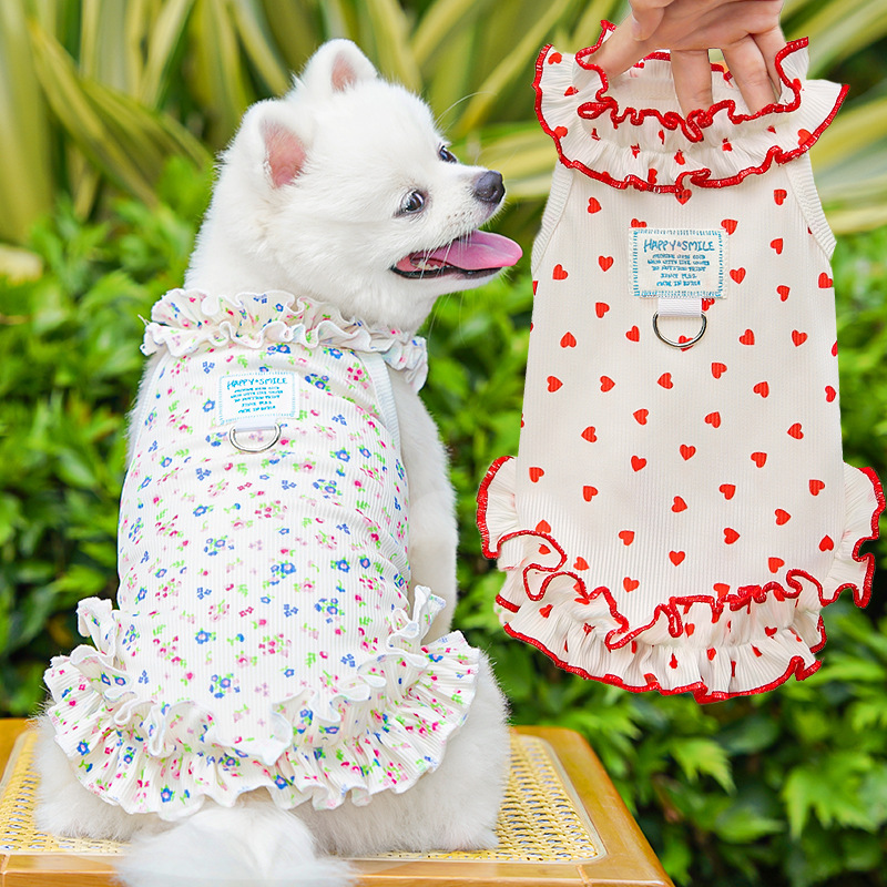 Fashion Floral Dog Dress Dog S - Summer Loving Clothing 리뷰 및 가격