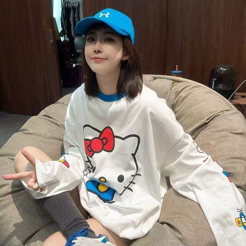 Long-Sleeved Hello Kitty Summe - Summer Clothing Tops 리뷰 및 가격