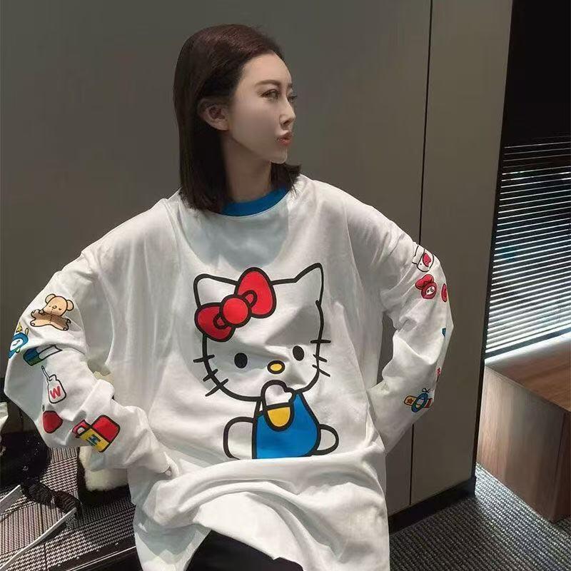 Long-Sleeved Hello Kitty Summe - Summer Clothing Tops 리뷰 및 가격