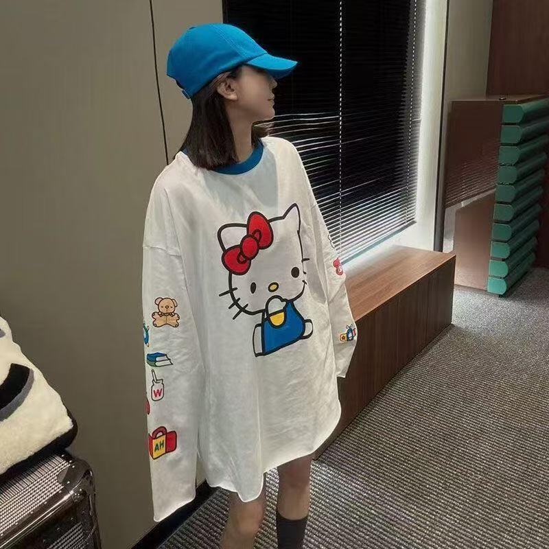 Long-Sleeved Hello Kitty Summe - Summer Clothing Tops 리뷰 및 가격