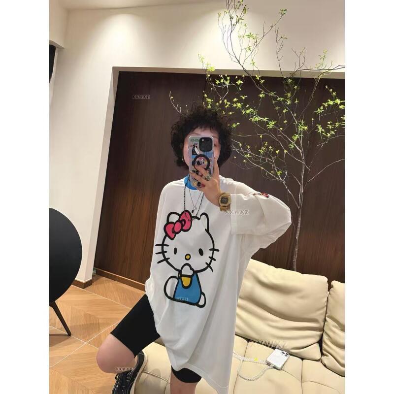 Long-Sleeved Hello Kitty Summe - Summer Clothing Tops 리뷰 및 가격
