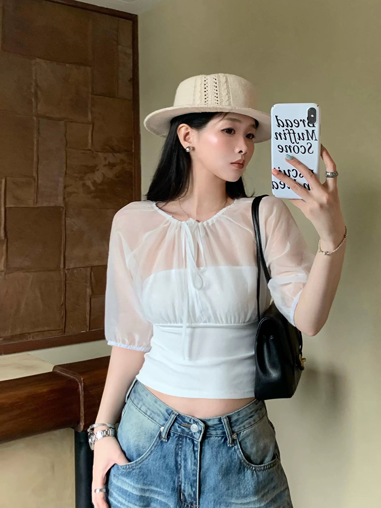 Mulberry Silk-Paneled Top with - Summer Clothing Shops 리뷰 및 가격