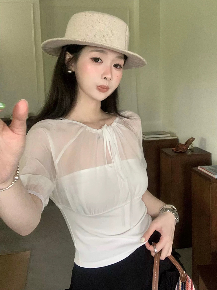 Mulberry Silk-Paneled Top with - Summer Clothing Shops 리뷰 및 가격
