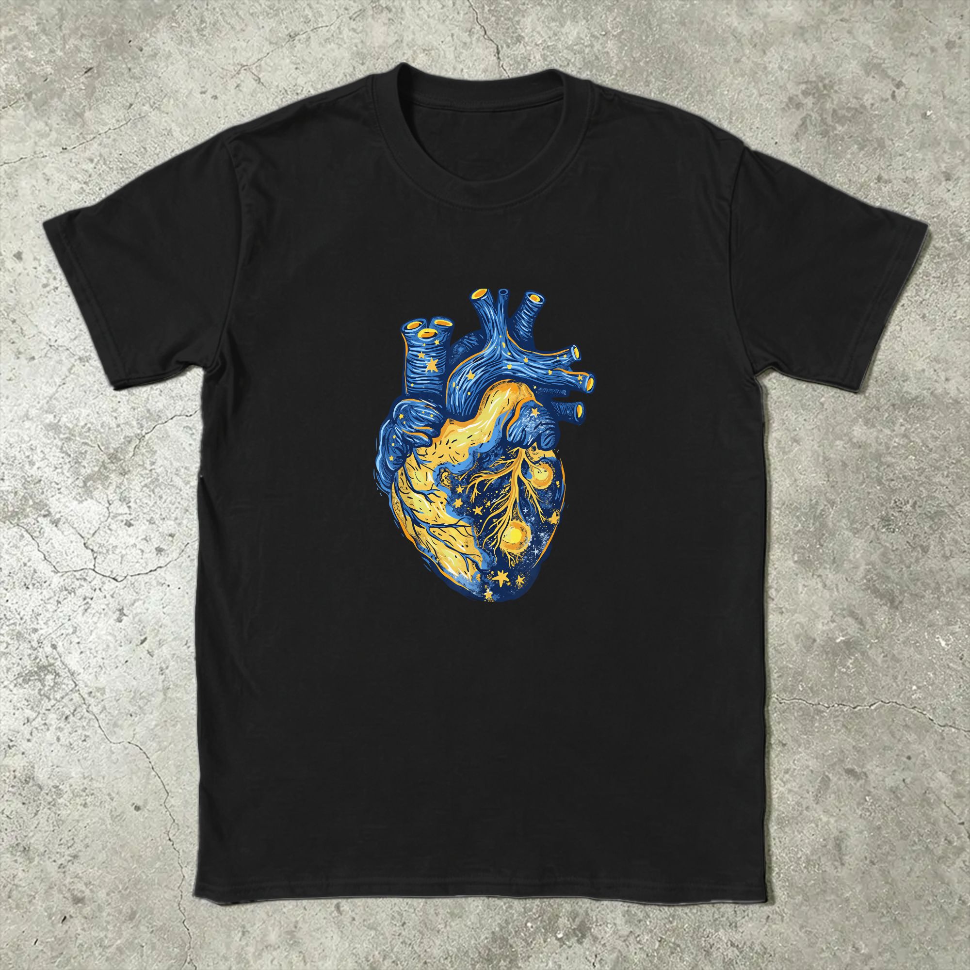 Van Gogh Heart Cotton T-Shirt  - Summer Clothing Cheap 리뷰 및 가격