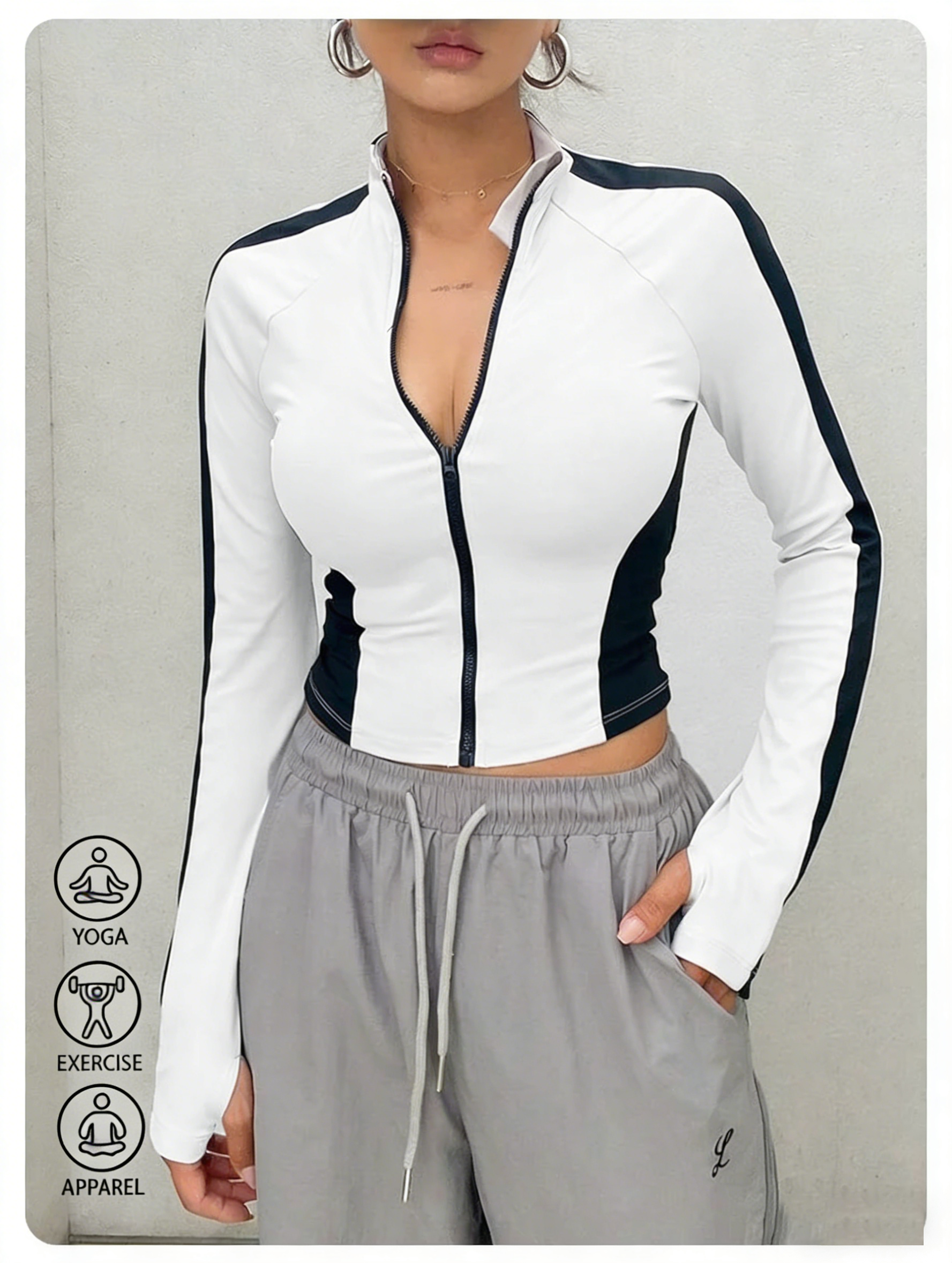 Yoga Clothes Stand Up Collar J - Summer Clothing Types 리뷰 및 가격