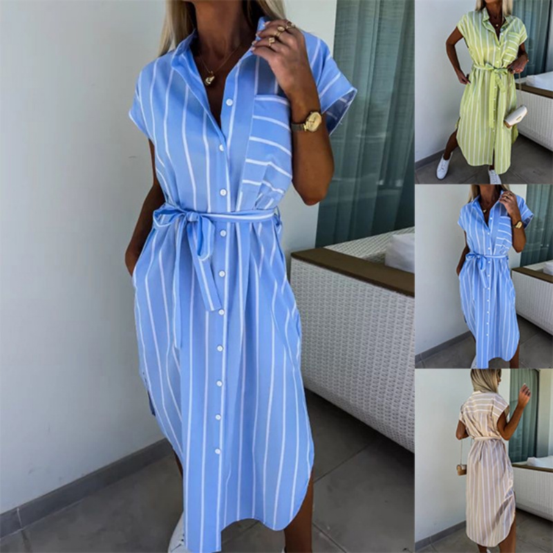 Short Sleeve Striped Shirt Dre - Summer Clothing Looks 리뷰 및 가격