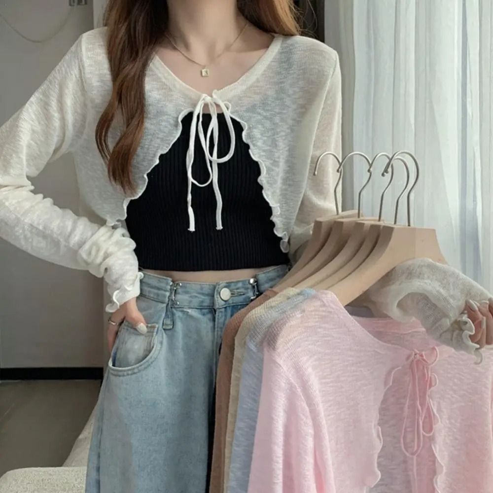Thin Sunscreen Cardigan Ruffle - Rash Guard Long Sleeve 리뷰 및 가격