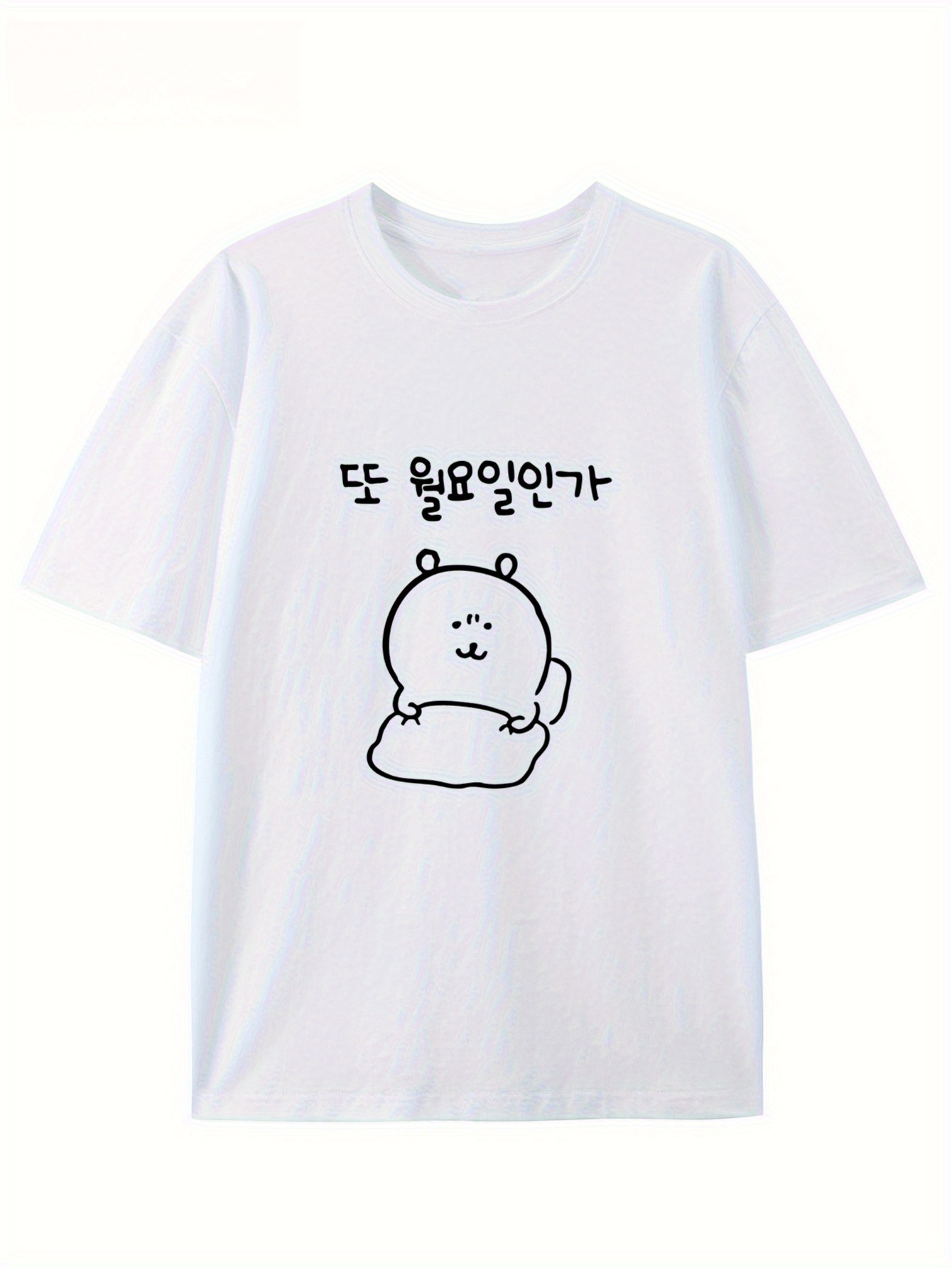 Cute Cartoon Print Round Neck  - Summer Clothing Cheap 리뷰 및 가격