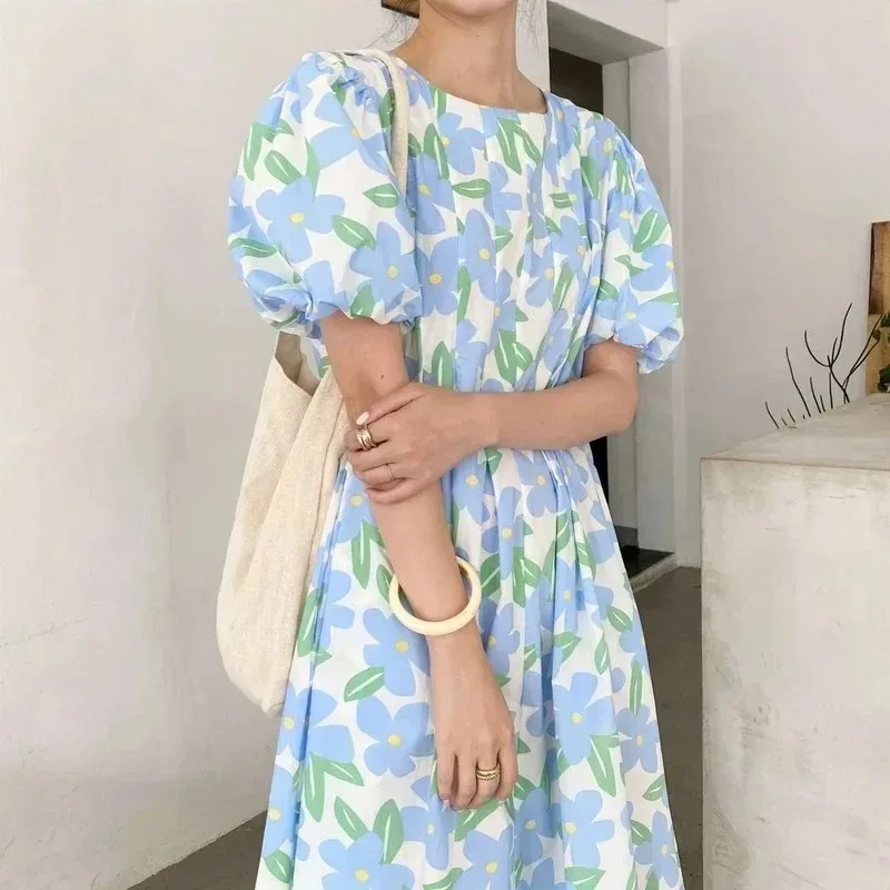 Summer Round Collar High Waist - Sundress Midi Floral 리뷰 및 가격