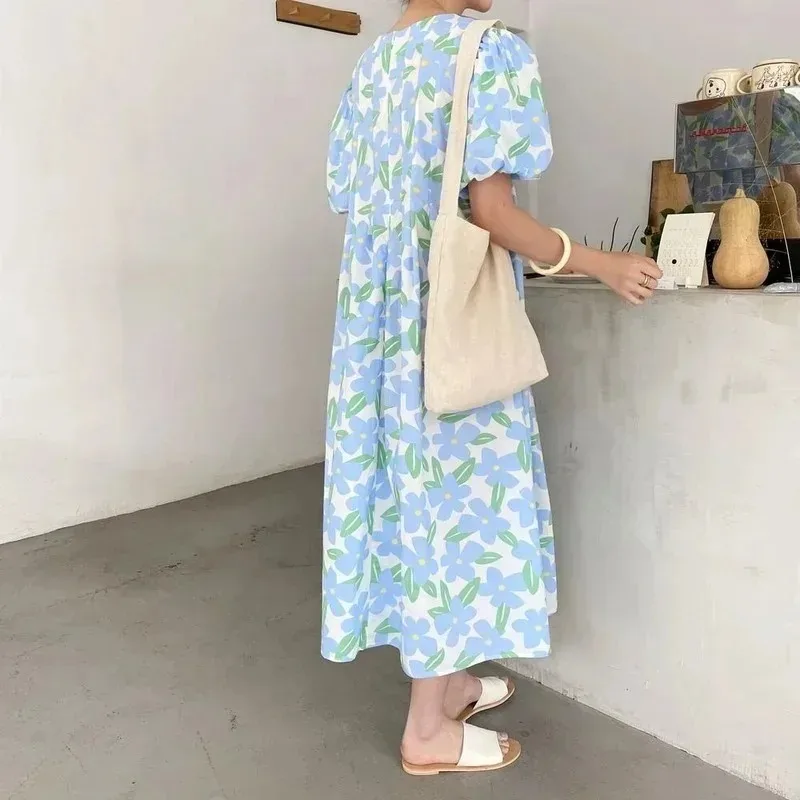 Summer Round Collar High Waist - Sundress Midi Floral 리뷰 및 가격