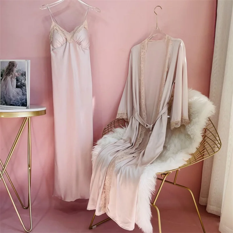 New Female Long Robe Nightgown - Summer House Clothing 리뷰 및 가격