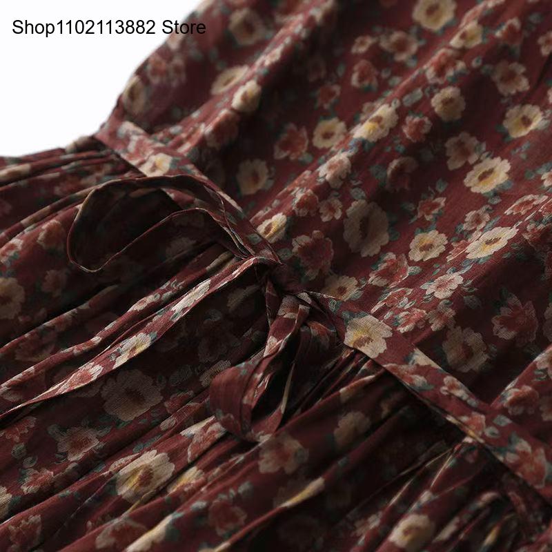 Summer Short Sleeve Drawstring - Sundress Midi Floral 리뷰 및 가격
