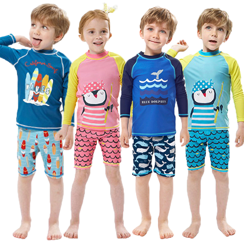 Kids Fish Dolphin Print Swimwe - Rash Guard Long Sleeve 리뷰 및 가격