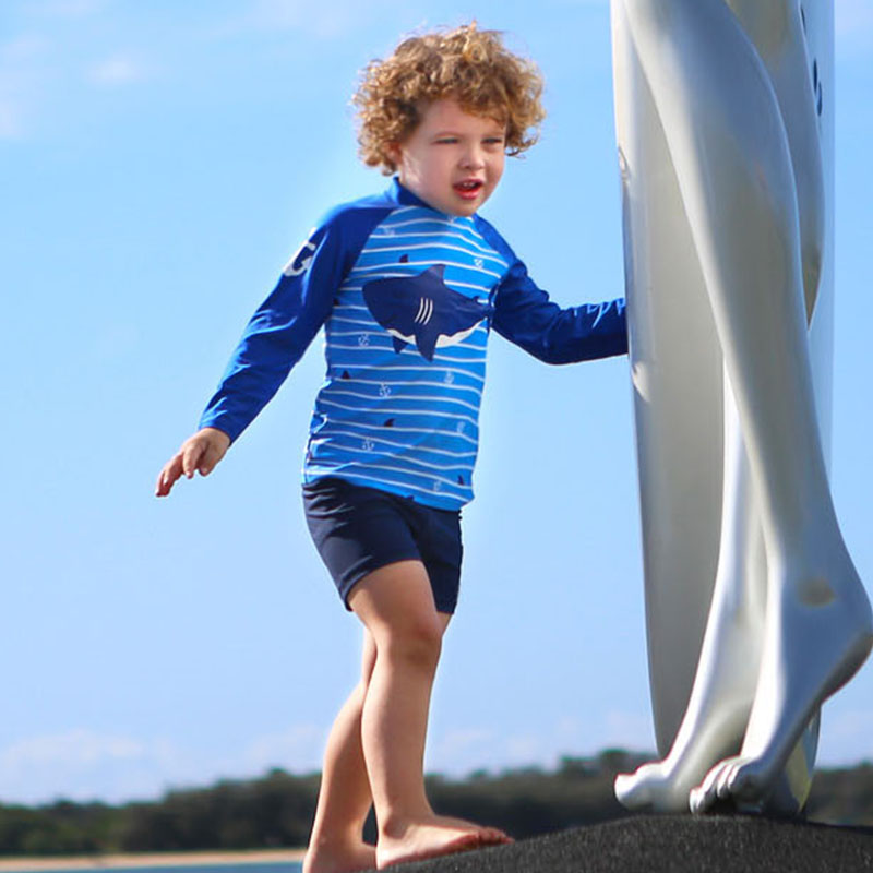 Kids Fish Dolphin Print Swimwe - Rash Guard Long Sleeve 리뷰 및 가격