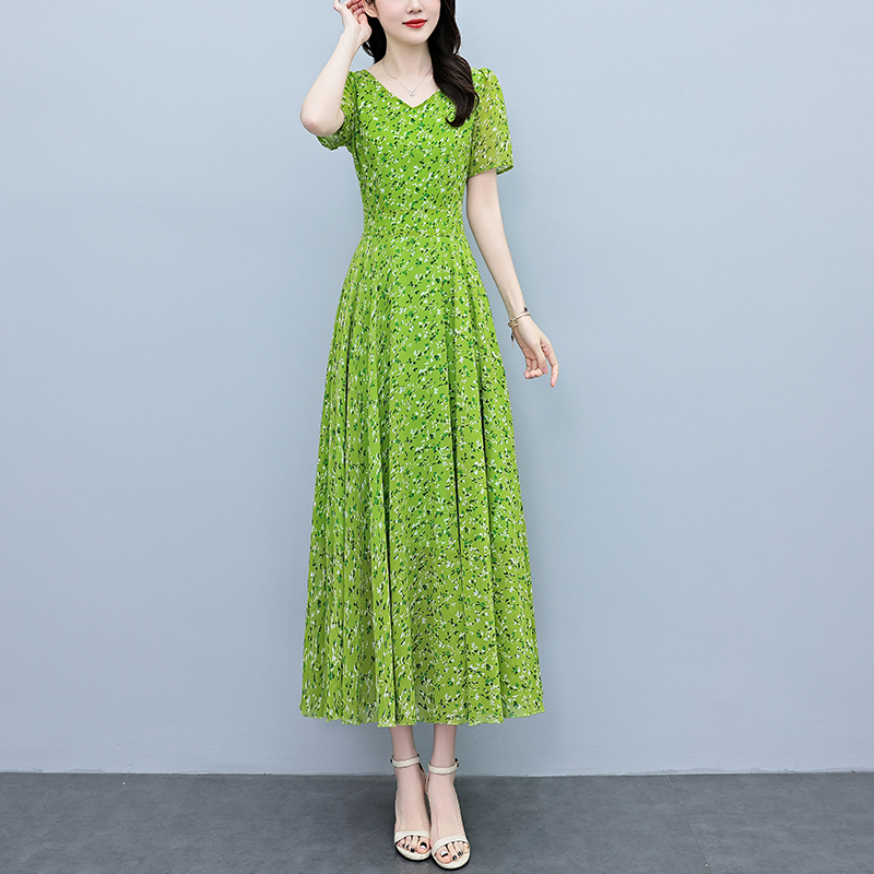 Summer Vacation Short Sleeve B - Sundress Midi Floral 리뷰 및 가격