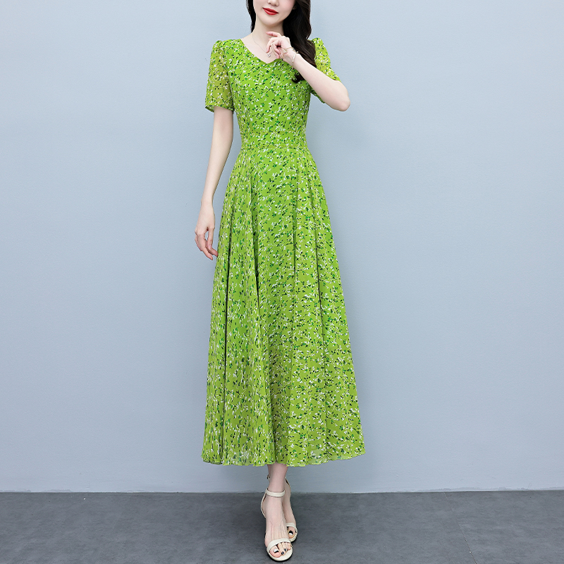 Summer Vacation Short Sleeve B - Sundress Midi Floral 리뷰 및 가격
