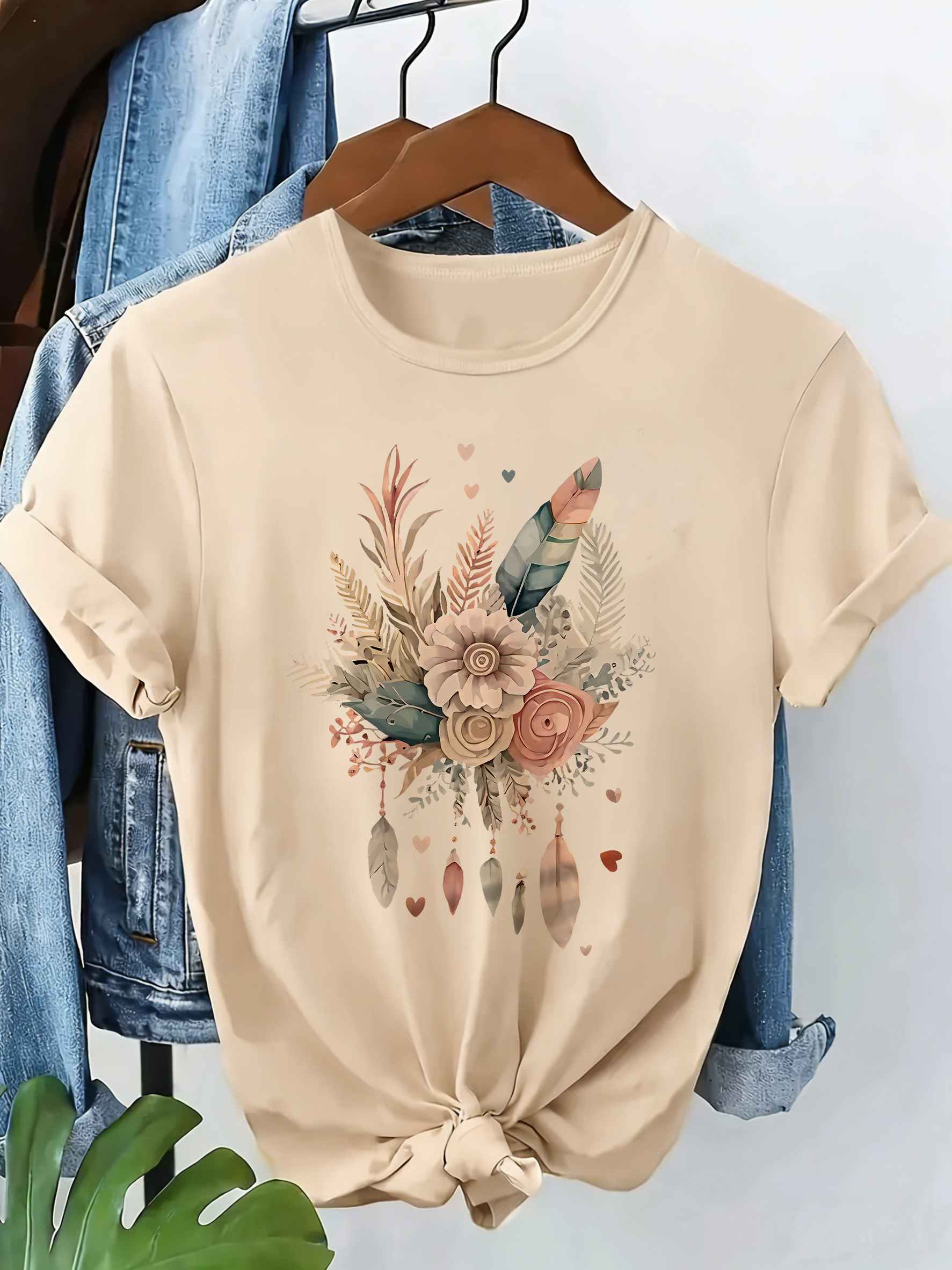 90s T Shirt Love Heart Feather - Summer Loving Clothing 리뷰 및 가격