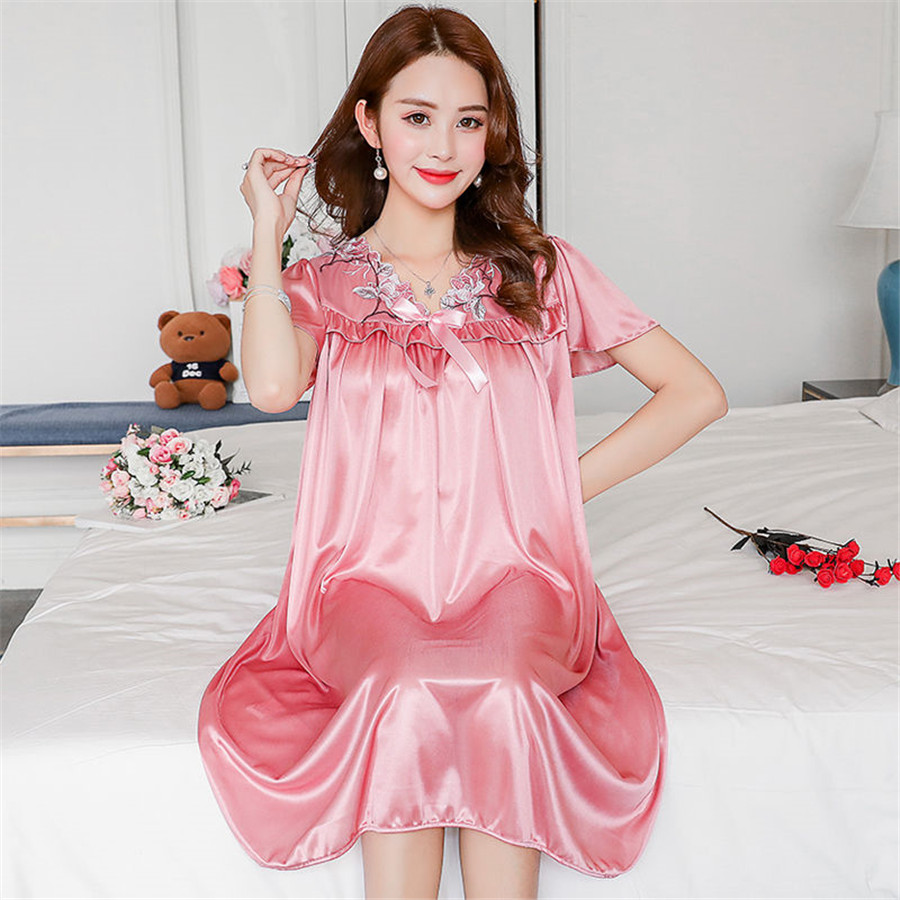 NEW Summer Ice Silk Nightgown  - Summer House Clothing 리뷰 및 가격