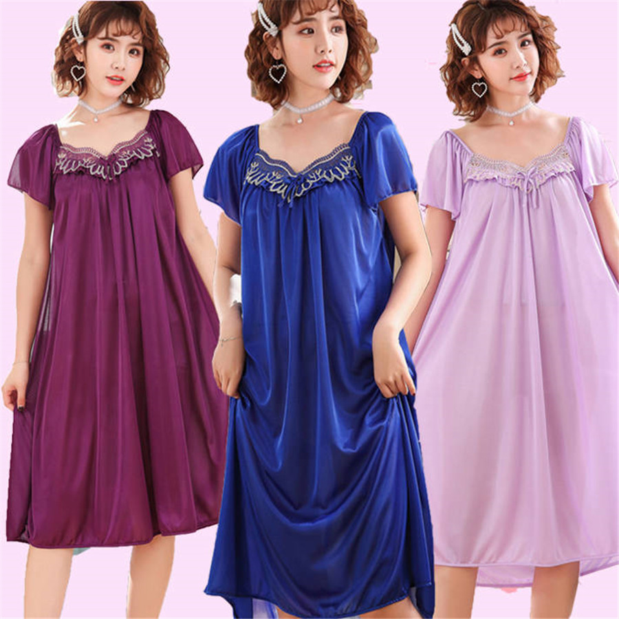 NEW Summer Ice Silk Nightgown  - Summer House Clothing 리뷰 및 가격