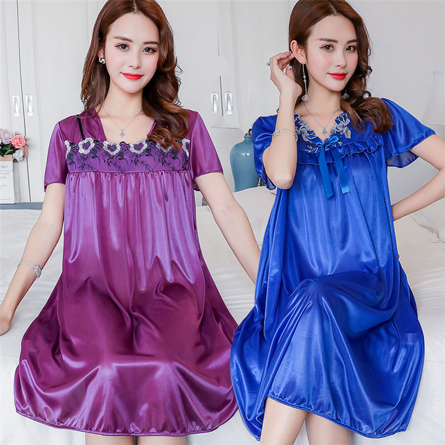 NEW Summer Ice Silk Nightgown  - Summer House Clothing 리뷰 및 가격
