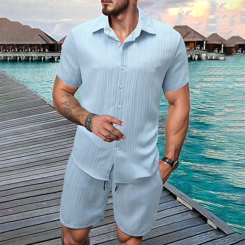 2026 New Men Vertical Wrinkle  - Summer Clothing Types 리뷰 및 가격