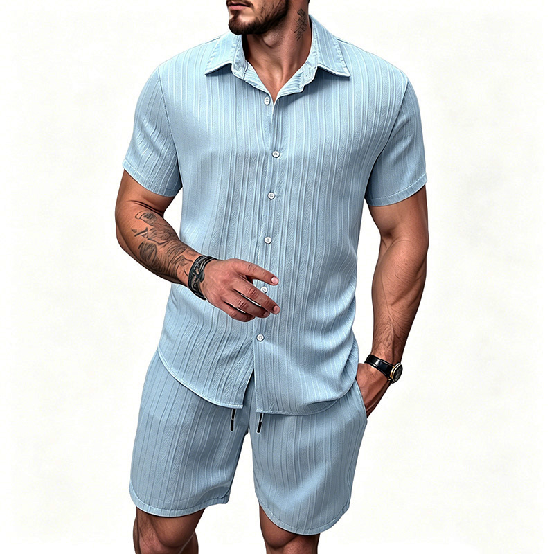 2026 New Men Vertical Wrinkle  - Summer Clothing Types 리뷰 및 가격
