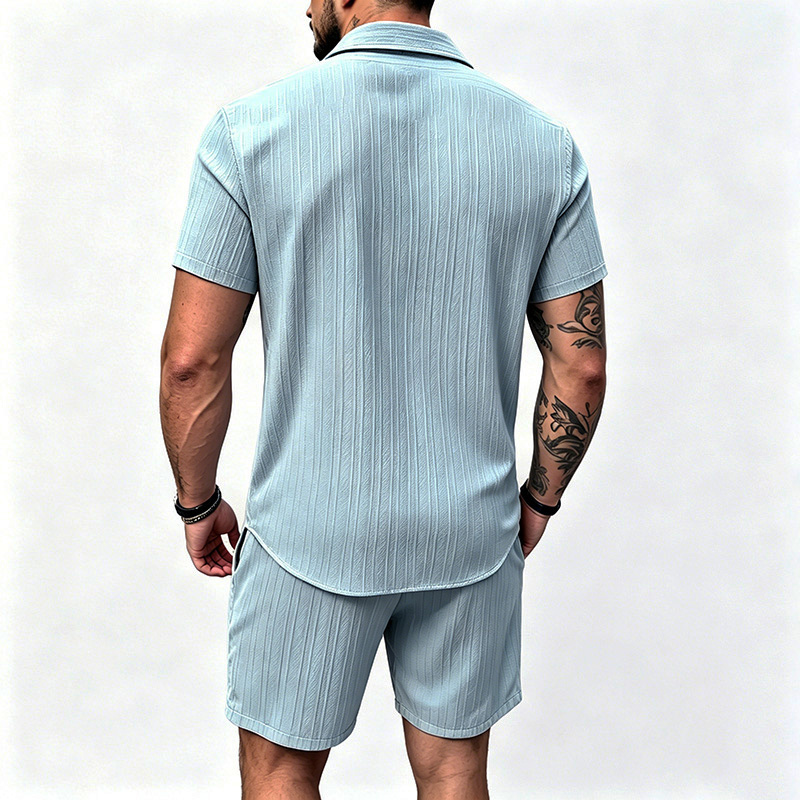 2026 New Men Vertical Wrinkle  - Summer Clothing Types 리뷰 및 가격
