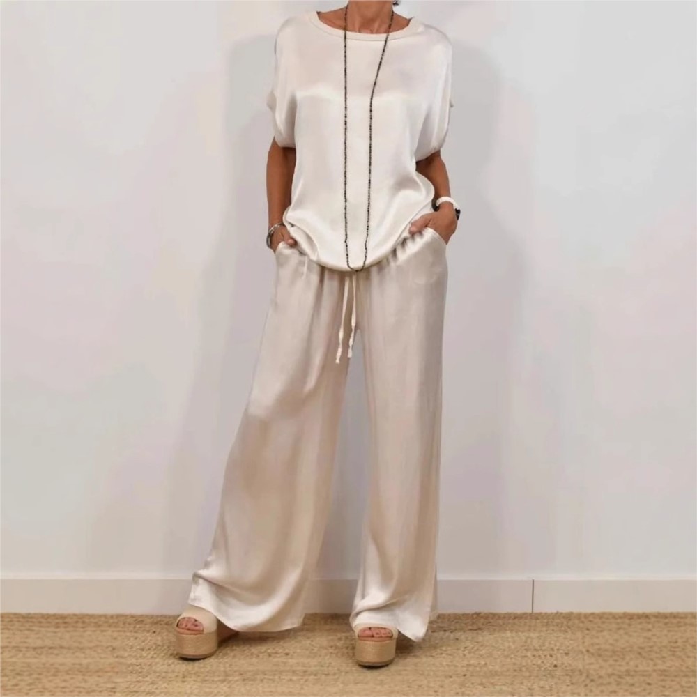 2-piece Set Fashion Satin O Ne - Summer House Clothing 리뷰 및 가격