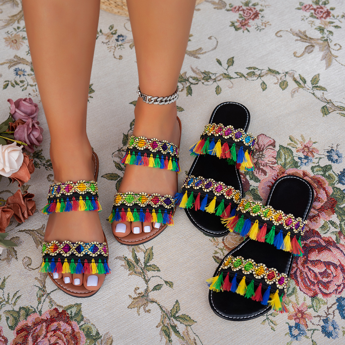 2025 New Women Slippers Casual - Summer Clothing Fabric 리뷰 및 가격