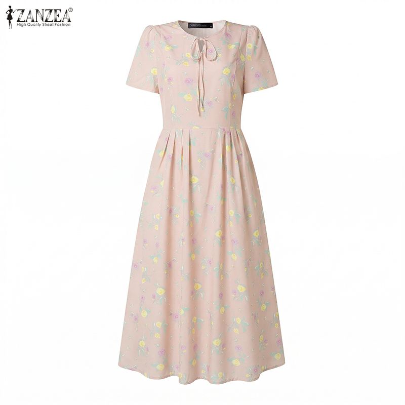 ZANZEA Summer Beach Sundress B - Sundress Midi Floral 리뷰 및 가격