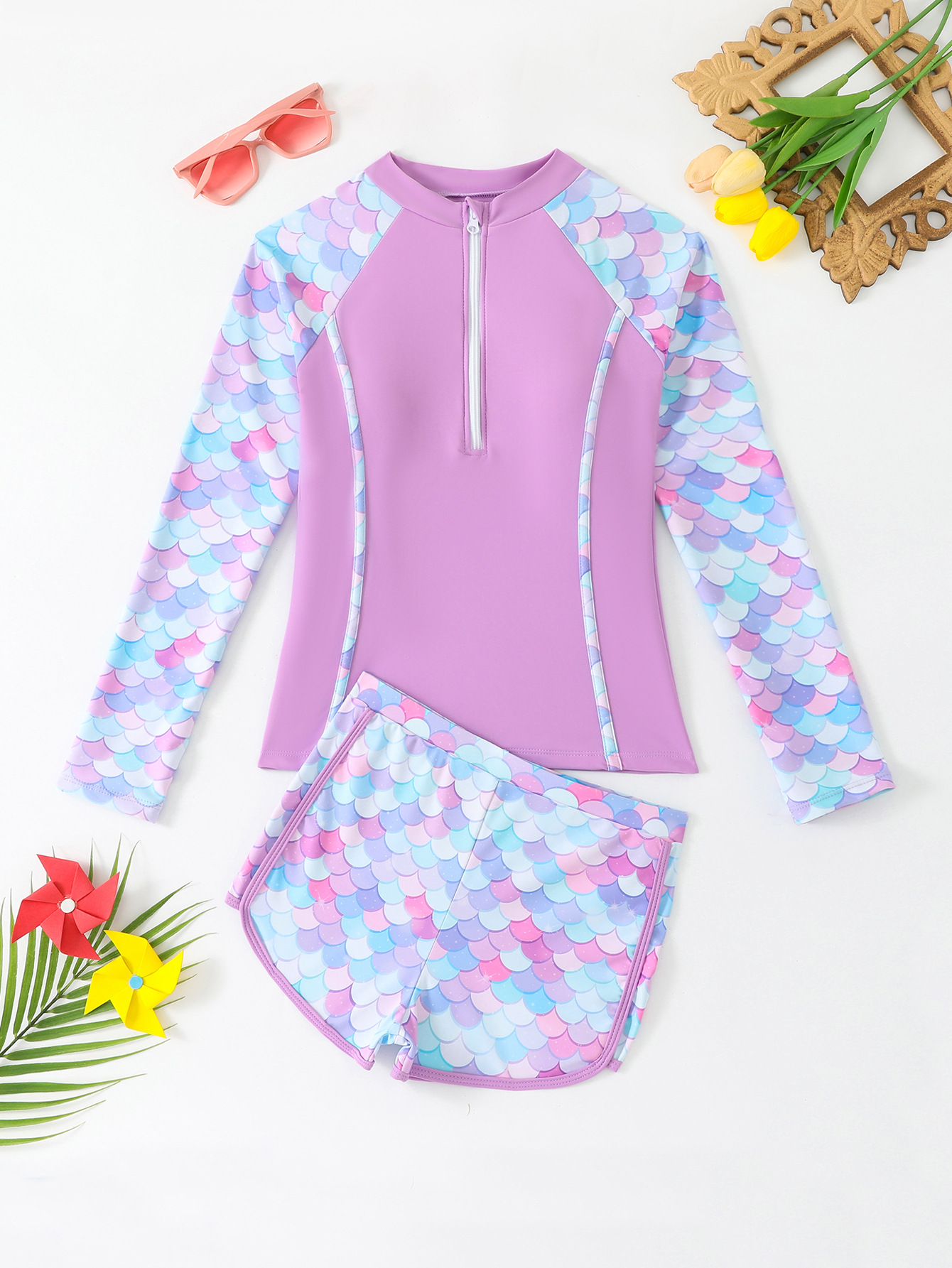 Girls Swimsuit 2025 Pink Long  - Rash Guard Long Sleeve 리뷰 및 가격