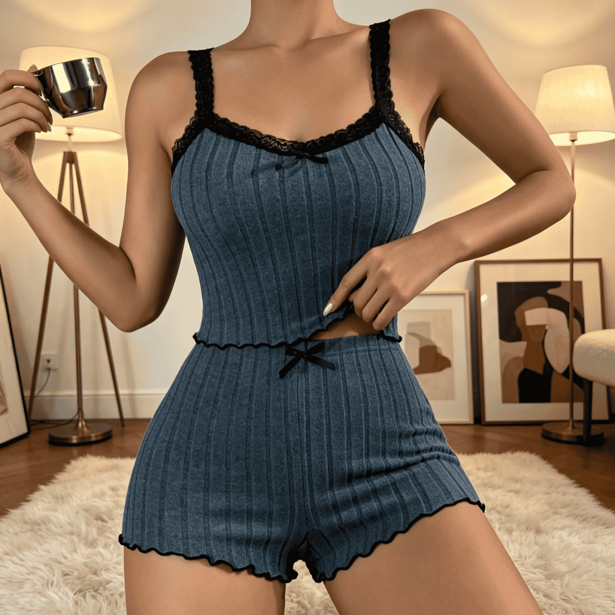 Women Cute Summer Ribbed Knit  - Summer Clothing Tops 리뷰 및 가격